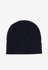 Ralph Lauren Cable Knit Wool Beanie Navy 455981442008