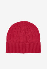 Ralph Lauren Cable Knit Wool Beanie Red 455981442009_600