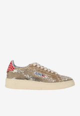 Autry Dallas Low Sparkling Sequined Sneakers Gold ADLW_TI03