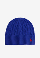 Ralph Lauren Cable Knit Wool Beanie Hat Blue 455981442006_400