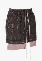 Rick Owens Drawstring Megacrust Denim Skirt Brown DS02E7321SBZMC_94