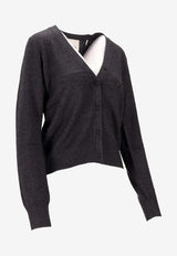 Isabel Marant Carline V-neck Wool-Blend Cardigan Gray CA0100FBB1L05I_02AN