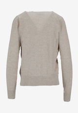 Isabel Marant Carline V-neck Wool-Blend Cardigan Ecru CA0100FBB1L05I_23EC