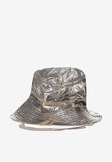 Rick Owens DRKSHDW Gilligan Metallic Bucket Hat Palladium DA02E7479NPF_128