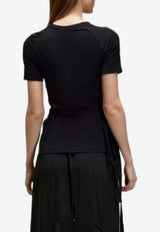 Y-3 Short-Sleeved T-shirt with Versatile-Ties Black JD6002_black