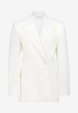 Givenchy Wool-Blend Double-Breasted Blazer White BW30QJ10Q0100_White_40017658