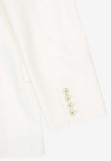 Givenchy Wool-Blend Double-Breasted Blazer White BW30QJ10Q0100_White_40017658