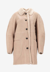 Isabel Marant Berthie Paneled Leather Coat Beige MA0452FAC3A03I_23EC