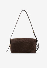 Balenciaga Medium Le 7 Suede Shoulder Bag Brown 8681022ACJ02362_MOKARUBY_48028991