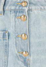 Valentino Chez Logo High-Waist Washed Jeans Blue 8B0DD23LA92FLX_Denim_42176718
