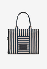 Marc Jacobs Large Stripe Canvas Tote Bag Blue 2S6HTT020H02455_Blue_40005178