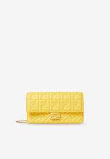 Fendi Baguette Embossed FF Leather Clutch Bag Yellow 8M0498AAJDF1TD0_GINESTRA OS_42822690