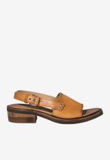 Miu Miu Vintage Leather Slingback Sandals Tan 5X677EFA0455OD_F0054