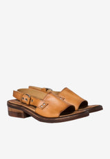 Miu Miu Vintage Leather Slingback Sandals Tan 5X677EFA0455OD_F0054