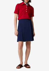Miu Miu Embroidered-Logo Polo T-shirt Ruby MT2204SOOO14OA_F0041