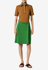 Miu Miu Embroidered-Logo Polo T-shirt Brown MT2204SOOO14OA_F0401
