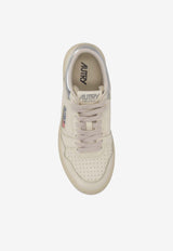 Autry Med-Way Leather Sneakers White MYMWEK_08