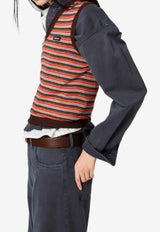 Miu Miu Striped Wool Knit Vest Multicolor MMV337SOOO1844_F0049