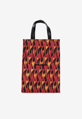 Palm Angels Classic Logo Flames Tote Bag Multicolor PMNA078S25FAB002_8410