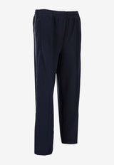 Miu Miu Straight-Leg Pants with Elastic-Waist Navy MP1955SOOO14OA_F0124