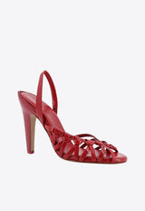 Chloé Estra 100 Braided Leather Slingback Sandals Raspberry CH26U17YRC6Y8_RaspberrySorbet_41114820