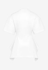 Alaïa Paneled Crewneck T-shirt White AA9I0026J103C000_White_48013905