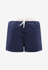 AMI PARIS Ami De Coeur Swim Shorts Blue HBW317PA0027A042_ENCRE/BLANC CREME_48013886