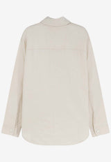 AMI PARIS Embroidered Ami De Coeur Shirt Cream UJK897DE0126136_BLANC CREME_48013845