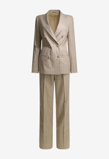 Tagliatore Parigi Stripe Tailored Suit Beige T-PARIGI10BAD520101A3174_fb2dbc0d-156e-41c2-a34b-608502613aa7