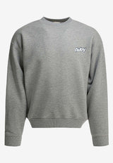 Autry Logo Print Jersey Knit Sweatshirt Gray SWPX035D_03ef336f-eacb-4a8c-93a7-f9be8be15f5b