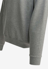 Autry Logo Print Jersey Knit Sweatshirt Gray SWPX035D_03ef336f-eacb-4a8c-93a7-f9be8be15f5b