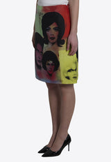 Versace The Party Printed Silk Skirt Multicolor 1024690-1A17913-5X000