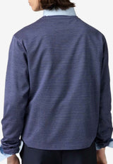 Miu Miu Jacquard Long-Sleeved T-shirt Blue MJLA47SOOO19J4_F0X32