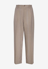 Golden Goose DB Pinstripe Tailored Wool Pants Gray GMP01508P00232660398_ROASTED CASHEW_41114836