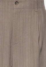 Golden Goose DB Pinstripe Tailored Wool Pants Gray GMP01508P00232660398_ROASTED CASHEW_41114836