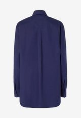 Fendi Cut-Out Poplin Shirt Blue FS8355AW7VF1W0A_INCHIOSTRO 26_42821597