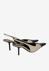 Saint Laurent Babylone 75 Slingback Pumps Cream 858966-AAESX-9204