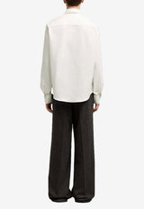 AMI PARIS Ami De Coeur Long-Sleeved Shirt White BFUSH063CO0031_168