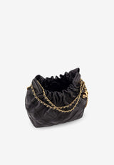 Tory Burch Mini Fleming Leather Hobo Bag Black 162451001_Black_40005320