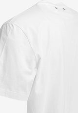 Golden Goose DB Logo Print Crewneck T-shirt White GMP01220P00238010363_VINTAGE WHITE_41114738