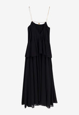 Chloé Chain Silk Maxi Dress Black CH26SRO03002001_Black_41114766
