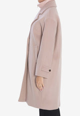 Herno Wool Buttoned Coat Pink CA000594D-33477-4135