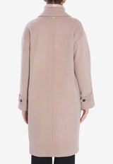 Herno Wool Buttoned Coat Pink CA000594D-33477-4135