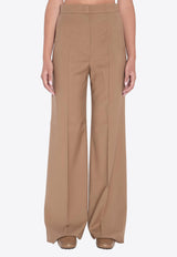 Max Mara Fernet Wool Wide-Leg Pants Beige 2521136121600-10204-010