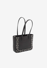 Valentino Mini Nellcote Leather Tote Bag Black 7W2B0R89-MJL-0NO