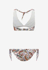 Paisley Print Halterneck Bikini