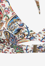 Paisley Print Halterneck Bikini