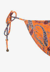 Paisley Print Triangle Bikini