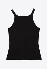 Fendi Ribbed Tank Top Black FS7966ANQM/S_FENDI-F0GME