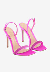 Gianvito Rossi Britney 105 Velvet Sandals Fuchsia G3219415RIC-CLL-BLUM